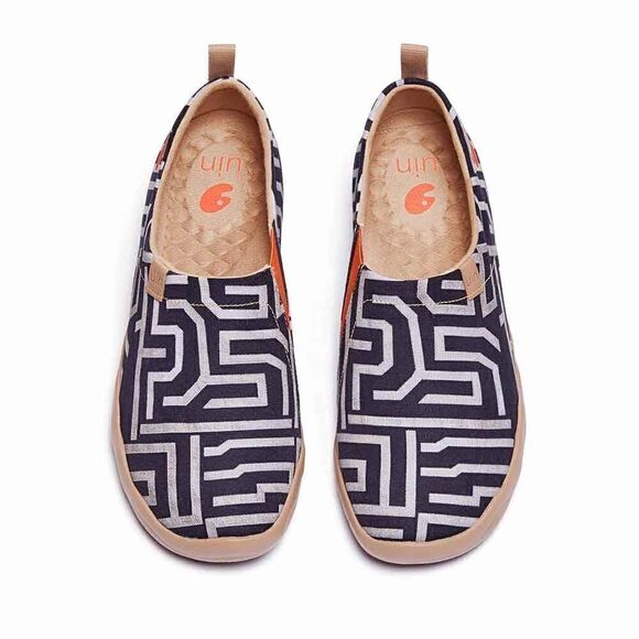 UIN Men's Casual Walking Shoes Canvas Loafers Comfort Sneaker (Thread of Maze) - Picture 1 of 9